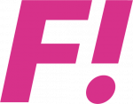 Logotyp för Feministiskt initiativ 2022, rosa bokstäver. Öppna som PNG eller som EPS.